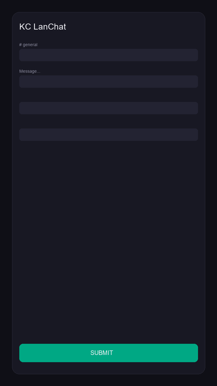 KC LanChat Android mobile chat interface